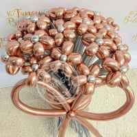 【DT】hot！ 50pcs Metallic Balloons Gold Twisting Strip Selfmade Gifts Wedding