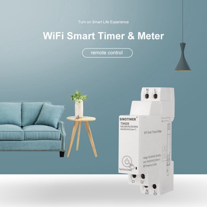 sinotimer-1-piece-tm608-smart-wifi-single-phase-energy-meter-household-multifunction-rail-energy-meter-16a-100-240v