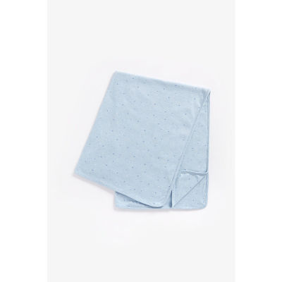ผ้าห่มเด็ก Mothercare blue star organic cotton blanket ZA288