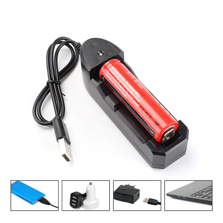 [New Ready Stock]Universal 18650 Battery Charger Single Slots Lithium