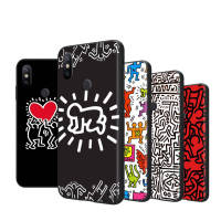 Keith Haring อ่อนนุ่ม เคสโทรศัพท์ หรับ iPhone G41 Moto G51 G31 G52 13 14 G42 G1000 12 G71 G22 Max Plus Mini Pro Black ปก