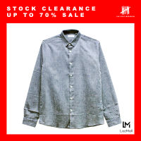 (SIX P.M.) PLAYMORE JACK SHIRT LONG SLEEVE / เสื้อเชิ้ต ชาย แขนยาว ผ้าทอลาย จุดเล็ก / PMSH