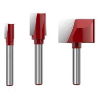 3Pcs Cleaning Bottom Router Bit Set 6mm Shank Double Flute Carbide Cutter Flat Spoilboard Surfacing Planing Tool