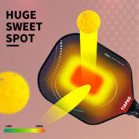 Pickleball Paddle ชุด2-พื้นผิวไฟเบอร์กลาส,Polymer Honeycomb Inner Core Big Sweet Spot Pickle Ball Racket สำหรับผู้เริ่มต้น