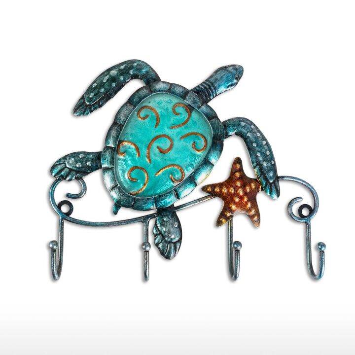 yf-turtle-wall-hook-iron-animal-rustic-decorative-living-room-bathroom-ornament