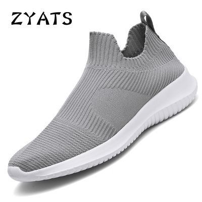 ZYATS รองเท้าวิ่งผ้าตาข่ายผู้ชาย,รองเท้าวิ่งเทรนด์คลาสสิกรองเท้าผ้าใบลำลองขนาดใหญ่39-46