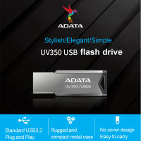 Hot 100 Original ADATA USB 3.2 Flash Drive UV350 32GB 64GB 128GB โลหะ Memory Stick ความเร็วสูง U Disk Pendrive สำหรับคอมพิวเตอร์