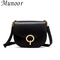 Munoor Genuine Cow Leather Women Shoulder Bags Handbags