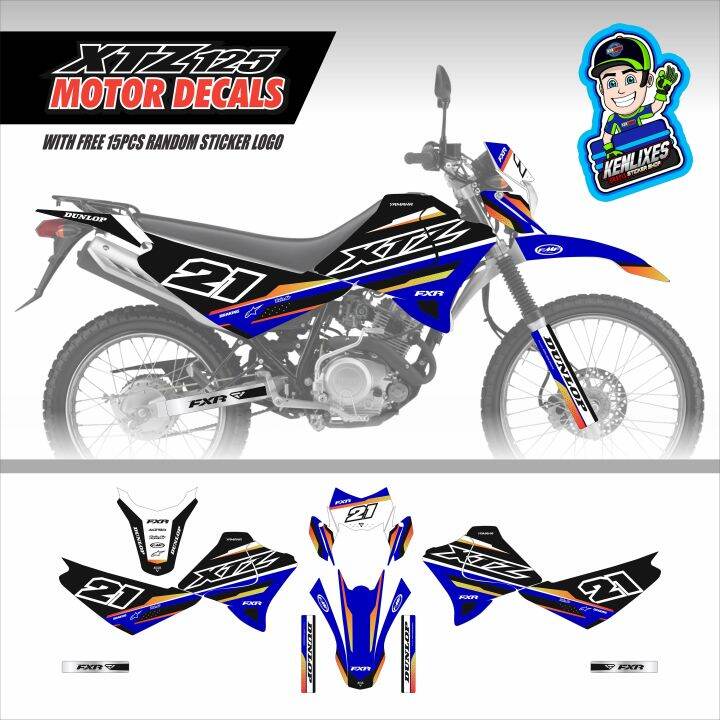 YAMAHA XTZ 125 Full Decals Sticker Body (DIRK BIKE EDITION) | Lazada PH