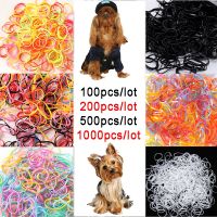 【hot】◊✹▨  1000/500 Colourful Rubber Bands Dog Hair Elastic Bows Grooming Accessories Small Supply