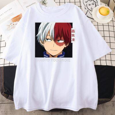 เสื้อยืดพิมพ์ลายอะนิเมะญี่ปุ่น My Hero Academia ผู้หญิง