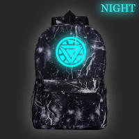 Marvel Pattern Luminous Backpack Student School Bag Outdoor Travel Bag Sports Bag