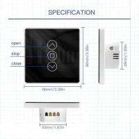 CoRui WiFi RF433สมาร์ท2.5D กระจกโค้งหน้าจอสัมผัสสวิตช์ผ้าม่านสำหรับผ้าม่านม้วนบานประตูหน้าต่างการควบคุมสวิทช์โดย Alexa Google Home