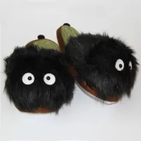 28cm New Cartoon My Neighbor Totoro Fairydust Plush Slipper Winter Indoor Slippers For Adult Free Shipping