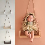 Xích đu bằng gỗ Bảng đạo cụ chụp ảnh cho bé sơ sinh Phụ kiện quà lưu niệm