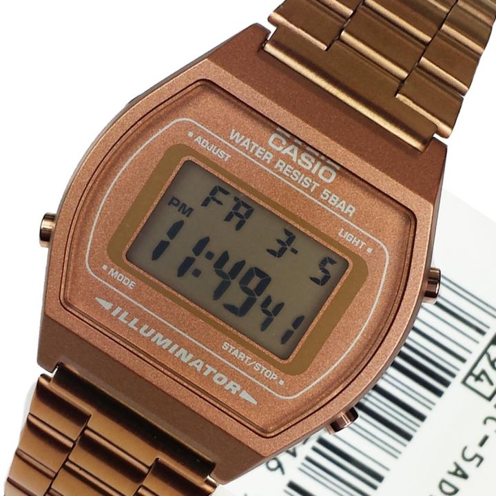 jamesmobile-นาฬิกาข้อมือยี่ห้อ-casio-รุ่น-b640wc-5a-นาฬิกากันน้ำ30เมตร-นาฬิกาสายสแตนเลส