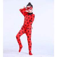 Jumpsuit++Bag Outfits !! Girls &amp; Boys Ladybug Black Cat Cosplay Costume