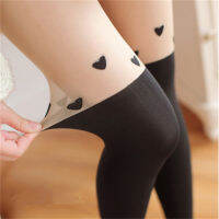 【 Cw】women S Tights Seamless Pantyhose เท็จสูงอะนิเมะการ์ตูนถุงน่องแน่น Lolita Pantyhose ไนท์คลับ Tinted Sheer ต้นขาสูง