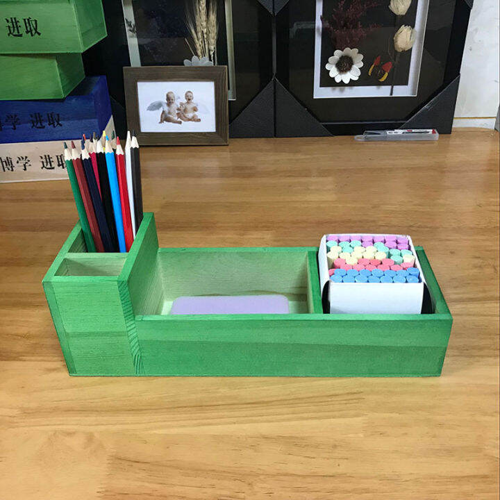 Chalk box wooden 2/3/ grid office desk sundry storage box custom school