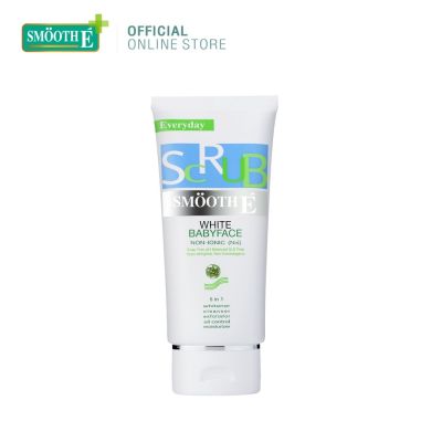 Smooth E White Babyface Scrub สครับไม่มีฟอง ไม่มีประจุไฟฟ้า ไม่มีสารตกค้าง ลดสิว ความคุมความมัน ขนาด 2.2 Oz. / 4 Oz. สมูทอี เบบี้เฟซ