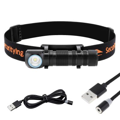 Magnetic Charge Headlamp Head Flashlight 5Mode Super Bright Rechargeable Led Headlight with Power Indicator Fishing/Camping Gear Power Points  Switche