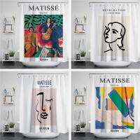 โมเดิร์น Matisse ม่านอาบน้ำผ้ากันน้ำศิลปะนามธรรมม่านอาบน้ำอ่างอาบน้ำตกแต่งแขวนขนาดใหญ่ cortina 180 * 180 ซม