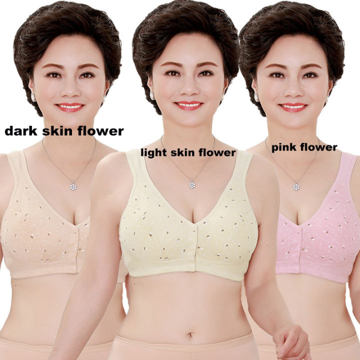 kansmilley-ด้านหน้าชุดชั้นในแบบติดตะขอผู้หญิงดัน-comfort-non-wire-bra-ขนาดพิเศษ