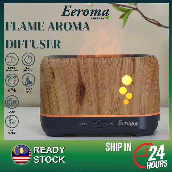 Flame Diffuser LED Light Flame Aroma Diffuser Essential Oil Mist ...