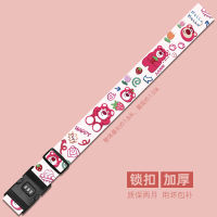 Ins Cute Girl Style Luggage Suitcase Binding Belt 1 Cross Packaging Reinforcement Anti-opening Rope Combination Lock Cartoon