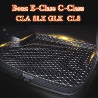 【คลังสินค้าพร้อม】สำหรับ Benz E-Class C-Class CLA SLK GLK CLS Trunk Mats Antiskid Car Cargo Mats PU Leather