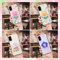 Original Back Cover Phone Case For Wiko Power U20 foothold drift sand glisten armor case Anti-knock Soft Case Cute TPU