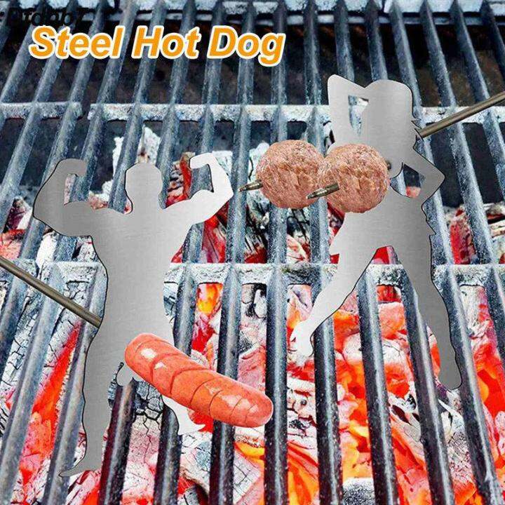 Dfdhb7 Hot Dog Marshmallow Roaster Roasting Sticks Skewer Barbecue Fork