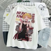 INS เสื้อยืด My Hero Academia Shoto Todoroki ที่มีลายพิมพ์กอธิคฮาราจูกุ เสื้ออนิเมะ สี