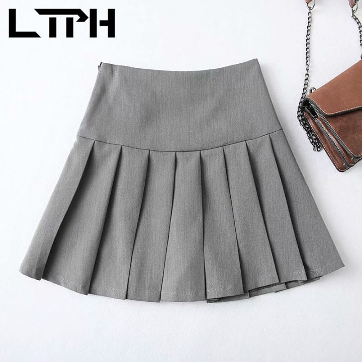 ltph-korean-fashion-high-waist-skirt-women-irregular-pleated-safety-lining-design-england-style-mini-suit-skirts-autumn-new