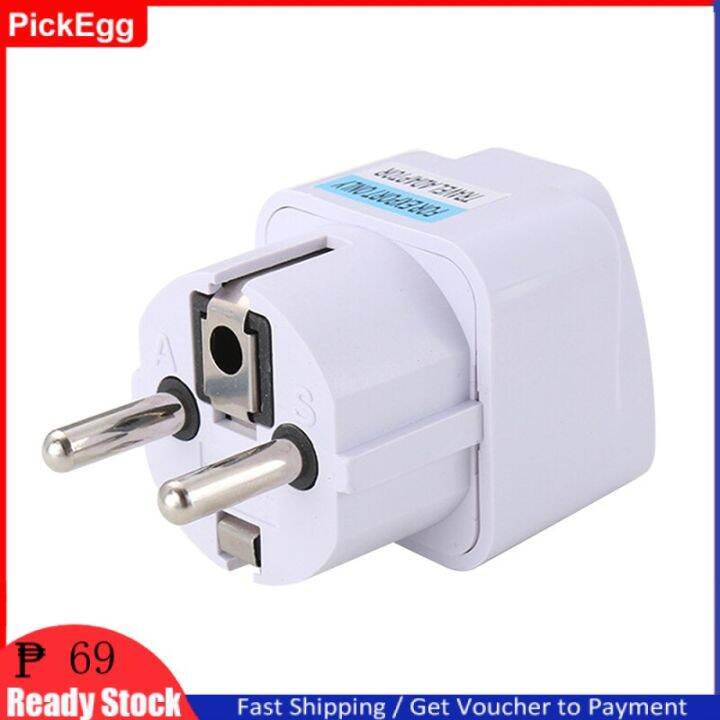 PickEgg EU Plug Adapter Schuko Type E/F Worldwide Universal Travel