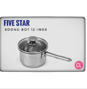 Quánh inox 3 đáy Five star 12 14 16 CM  - Bảo hành 5 năm