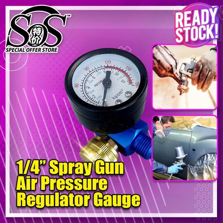 1/4 Pneumatic Air Regulator Spray Gun Adjustable Air Pressure Regulator