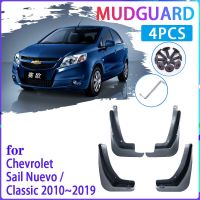 แผ่นบังโคลนรถ4ชิ้นสำหรับ Chevrolet Sail 2010 ~ 2019 Nuevo Classic ที่กันโคลนติดรถยนต์ยามอุปกรณ์ตกแต่งรถยนต์ที่ปัดโคลนแผ่นบังโคลนรถ