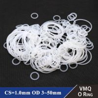 50/100Pcs White Food Grade Silicone O Ring Gasket CS 1mm OD 3 50mm Waterproof Washer Rubber Insulate O Shape VMQ O Rings