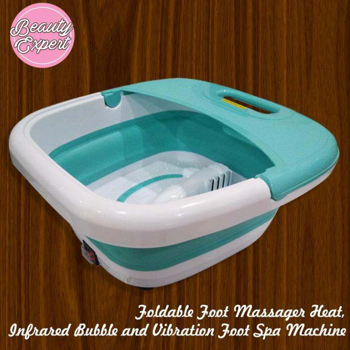 Foldable Foot Spa Machine Foot Massager Heat, Infrared Bubble and