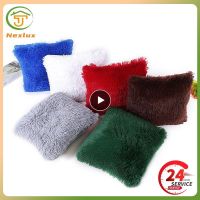 【hot】♧◈ 1 10PCS Soft Fur Fluffy Pillowcase Sofa Luxury Cushion Cover Room Bedroom Decoration Household