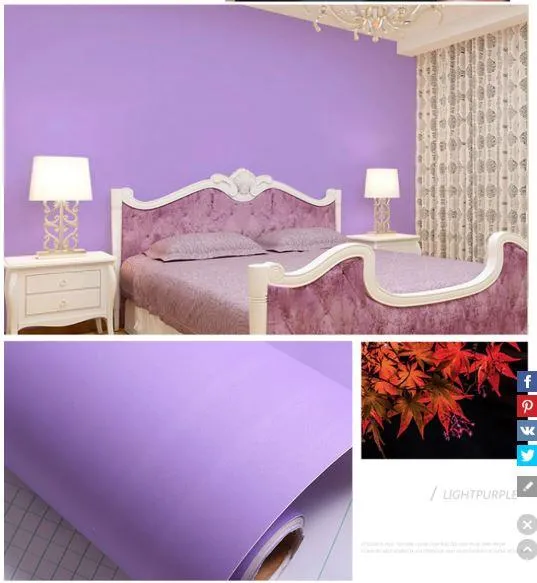 WALLPAPER Self-adhesive light purple Wallpaper Waterproof Pvc With Glue  Plain Wall Stickers Solid Color Renovation Background Sticker For Home  Bedroom Living Room | Lazada PH