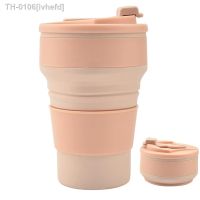 ✱❁✸ ivhefd Copo de café dobrável com palha tampa à prova vazamento viagem caminhadas piquenique produto comestível sem BPA dobrável caneca 500ml