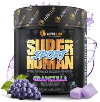 Alpha Lion Superhuman Sport Pre Workout Powder, Preworkout for Men &amp; Women, Sports Nutrition Supplement, for Muscle Soreness, Recovery &amp; Training, Energy &amp; Focus Caffeine Pump