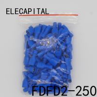 [HOT ZHKKZZLWWG 510] FDFD2.5-250 FDFD2-250หญิงฉนวนไฟฟ้า Crimp Terminal สำหรับ1.5-2.5mm2 Connectors สายเชื่อมต่อ100ชิ้น/แพ็ค FDFD