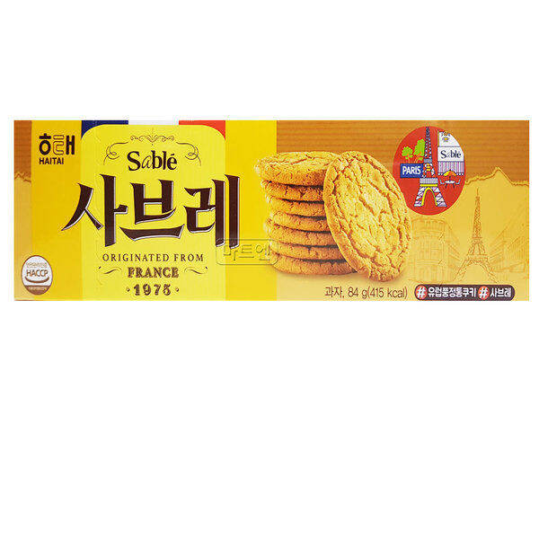 คุ๊กกี้เกาหลี-คุกกี้บัตเตอร์-haitai-sable-cookies-84g