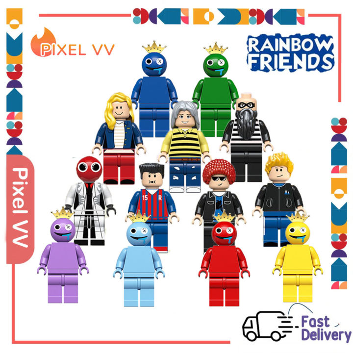 Assembled Toys Rainbow Friends Building Blocks Set, 8 Colors