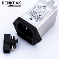 【trending】 mabiy CW2B-10A-T กรองซ็อกเก็ตตัวผู้ C14 IEC 320 (001) 10A 125/250V พร้อมฟิวส์