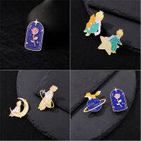 การ์ตูนการ์ตูน Little Prince Series เคลือบเข็มกลัด Fox Rose Lapel Pin บุคลิกภาพสร้างสรรค์ผู้ชายและผู้หญิงเสื้อผ้ากระเป๋านักเรียนป้ายโลหะอุปกรณ์เสริมจี้ Gift