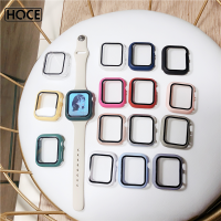 HOCE ฟิล์มกระจกนิรภัยสุดหรูและเคสสำหรับ Apple Watch Series 2 44ซม. 40ซม. I Watch เคสหน้าจอกันกระแทกขนาด42ซม. 38ซม. + ฝาครอบอุปกรณ์เสริมสำหรับ Apple Watch